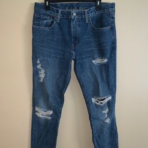 Men’s Levi Strauss 511 slim fit ripped jeans